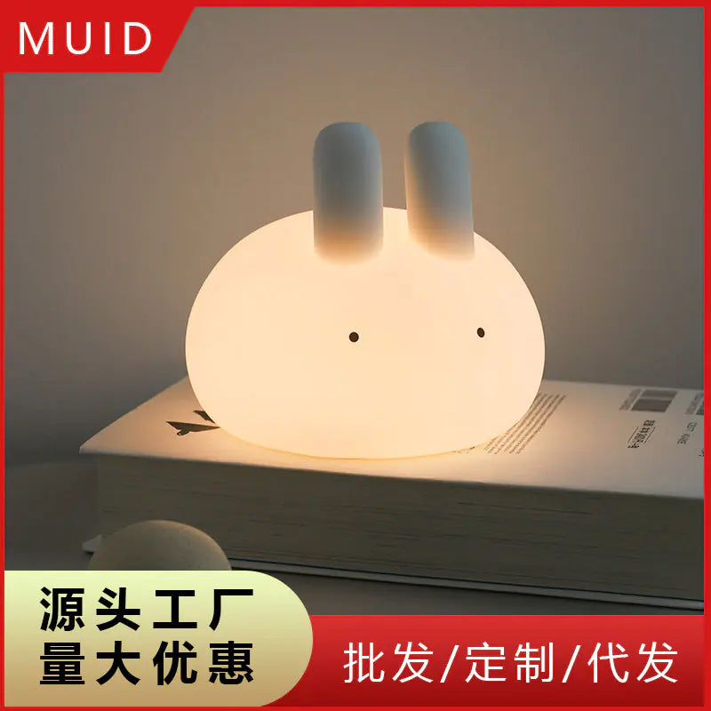 Cute Rabbit Night Light – Silicone, Rechargeable (Year of the Rabbit Edition)