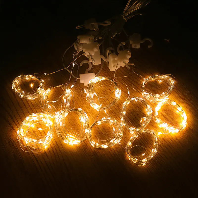 LED Curtain Fairy Lights with USB Remote Control