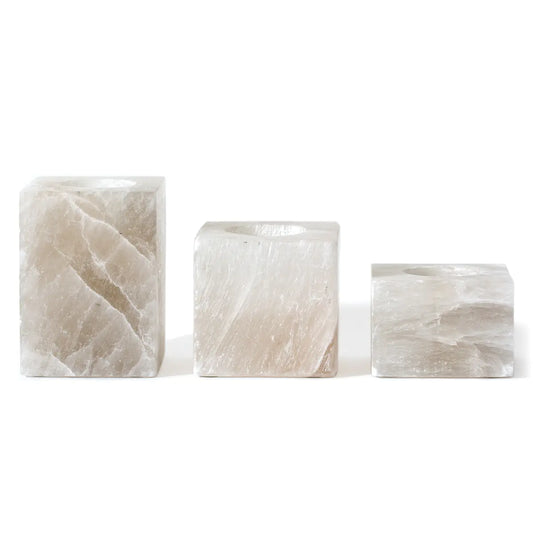 Candle Holder – Aromatherapy Design with Sugar Rock Accent