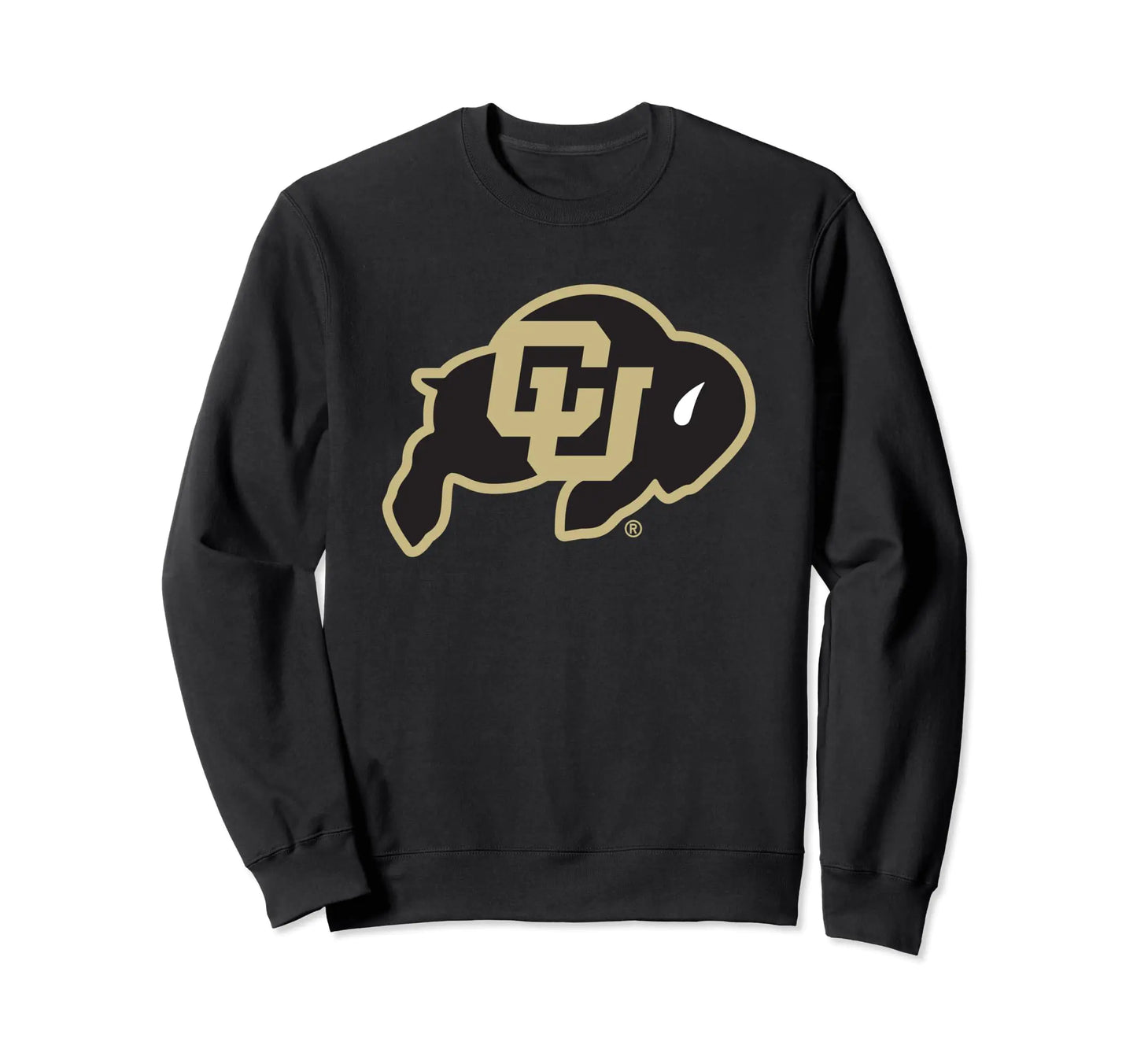 Colorado Buffaloes Sweatshirt – Icon Logo, Black, Officially Licensed