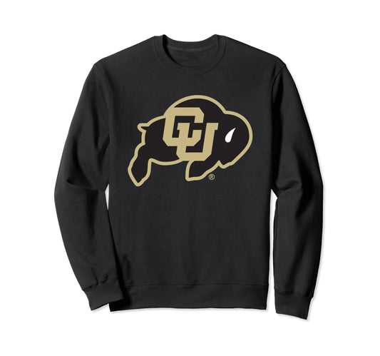 Colorado Buffaloes Sweatshirt – Icon Logo, Black, Officially Licensed