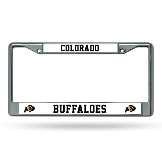 Colorado Buffaloes Chrome License Plate Frame – NCAA Official, 6 x 12.25 in