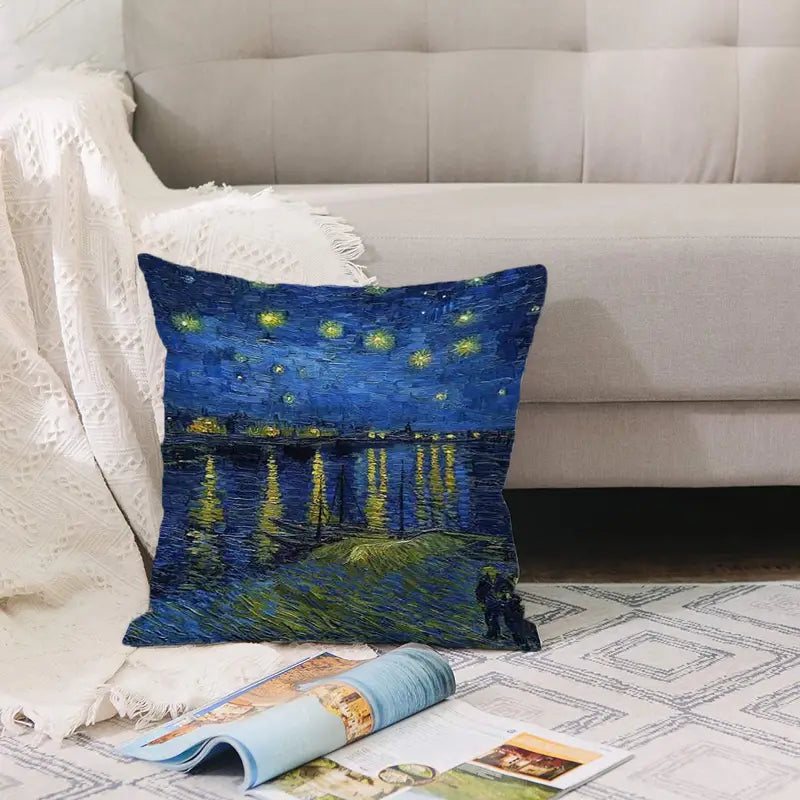 Oil Painting Throw Pillow Cover