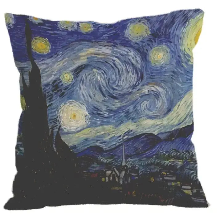 Oil Painting Throw Pillow Cover
