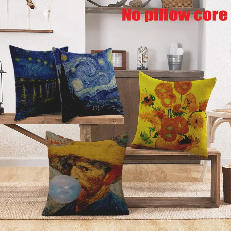 Oil Painting Throw Pillow Cover