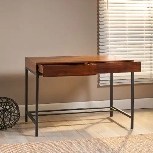 Wooden Desk with Drawers