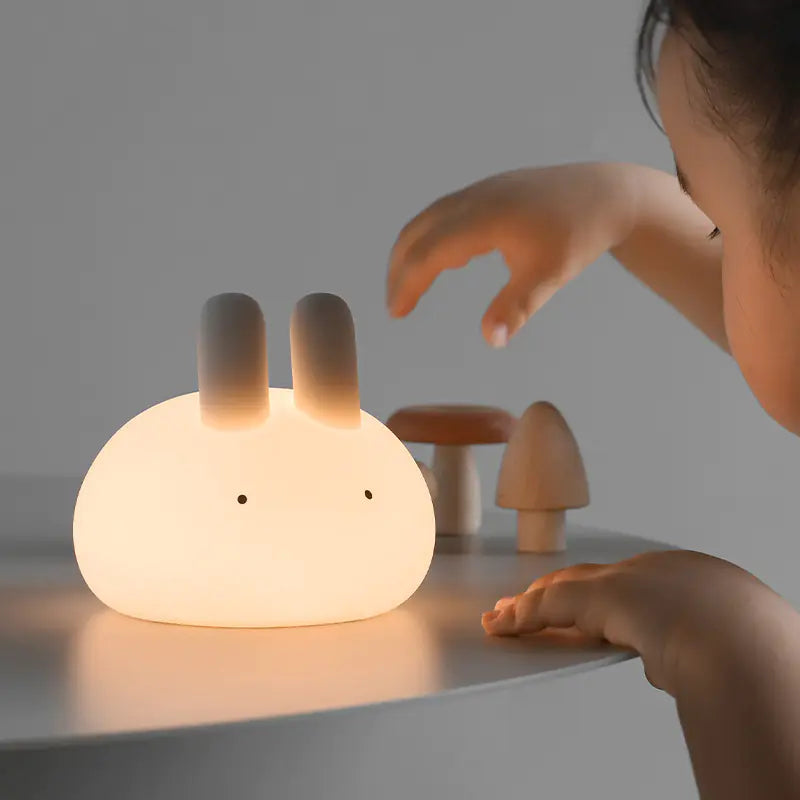 Cute Rabbit Night Light – Silicone, Rechargeable (Year of the Rabbit Edition)