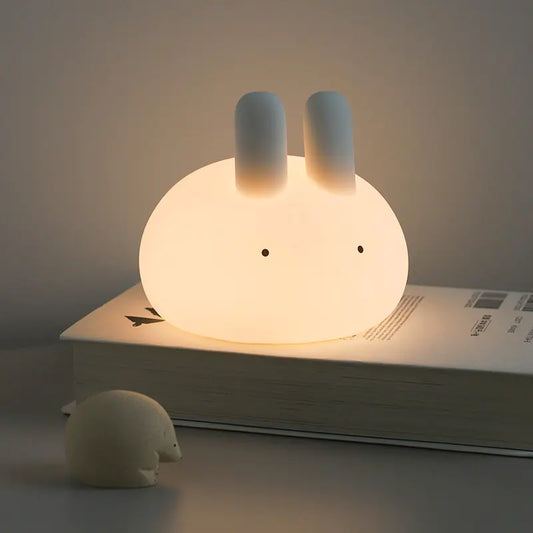 Cute Rabbit Night Light – Silicone, Rechargeable (Year of the Rabbit Edition)
