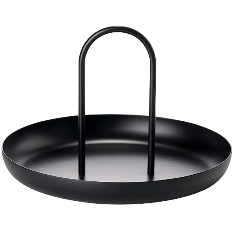 Nordic Modern Handle Tray – Round, Storage & Decor