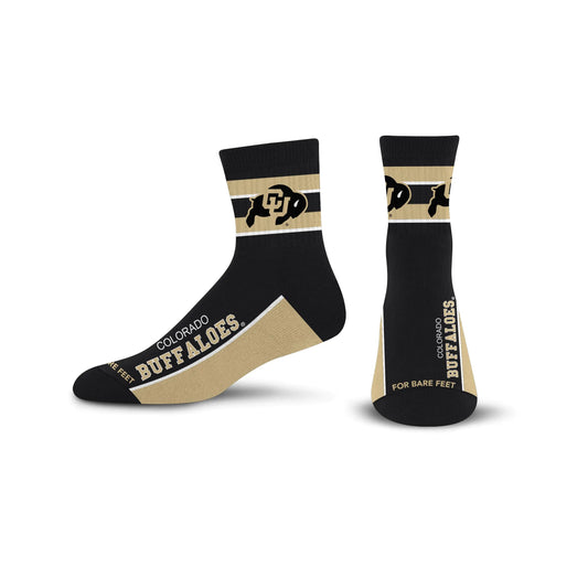 Colorado Buffaloes Quarter Socks – Team Colors (Large)