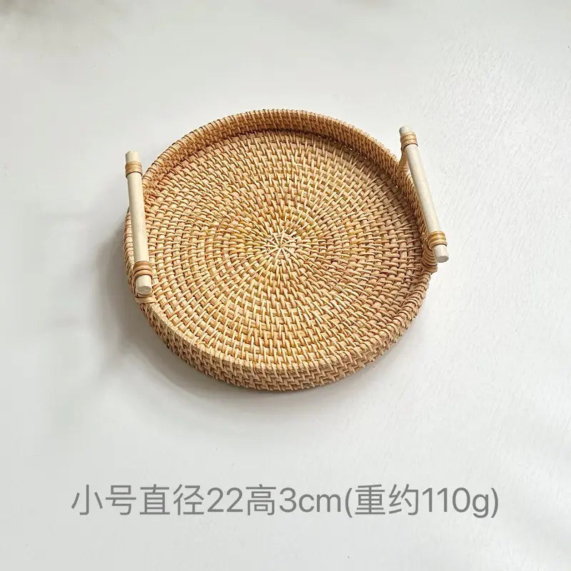 Vietnamese Woven Rattan Basket – Snack Storage (Small)