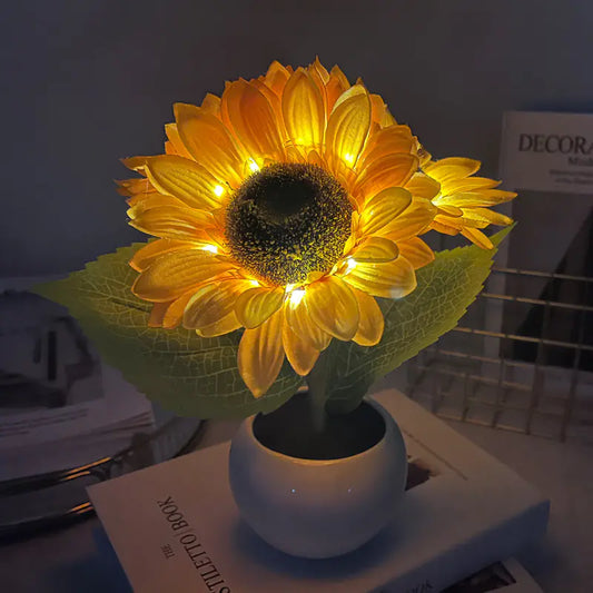 Sunflower Touch Night Light – LED Rechargeable Bouquet