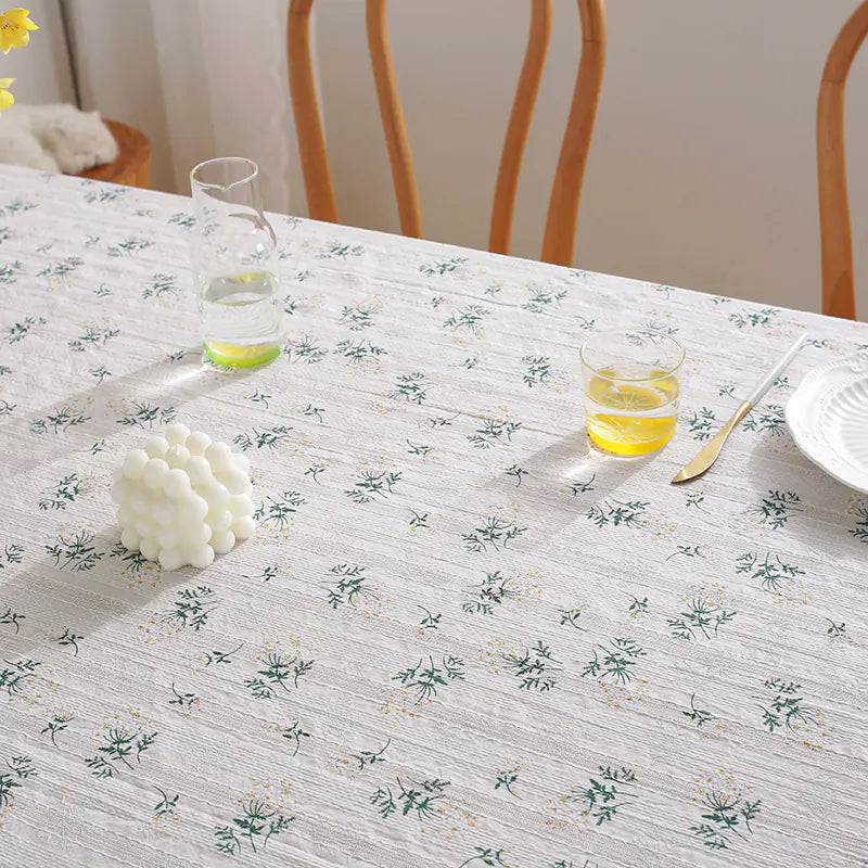 Cotton Linen Table Cover – Floral Pattern