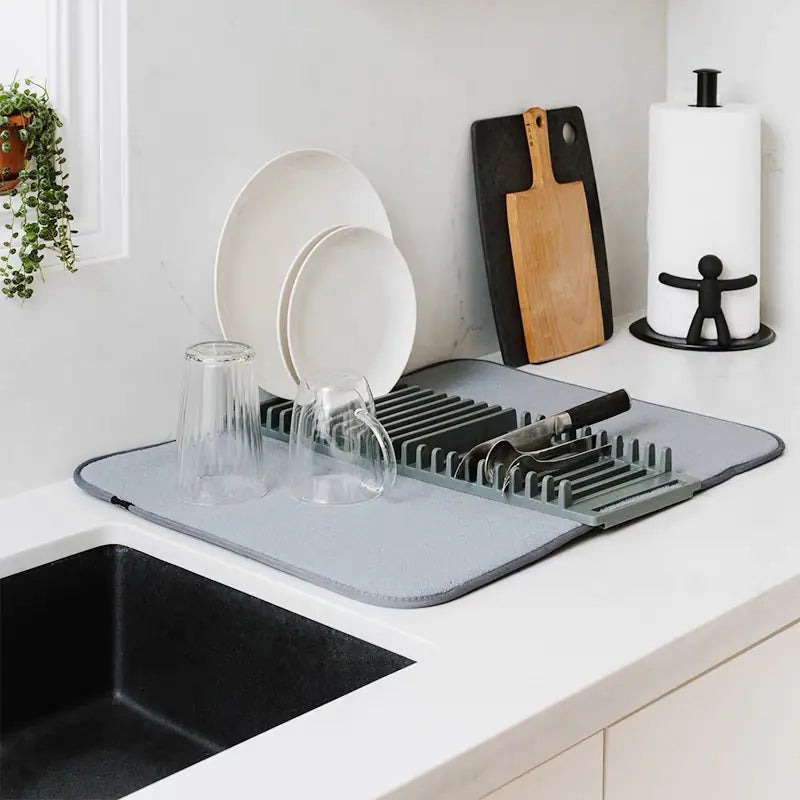 Detachable Draining Rack – With Multifunctional Drying Mat