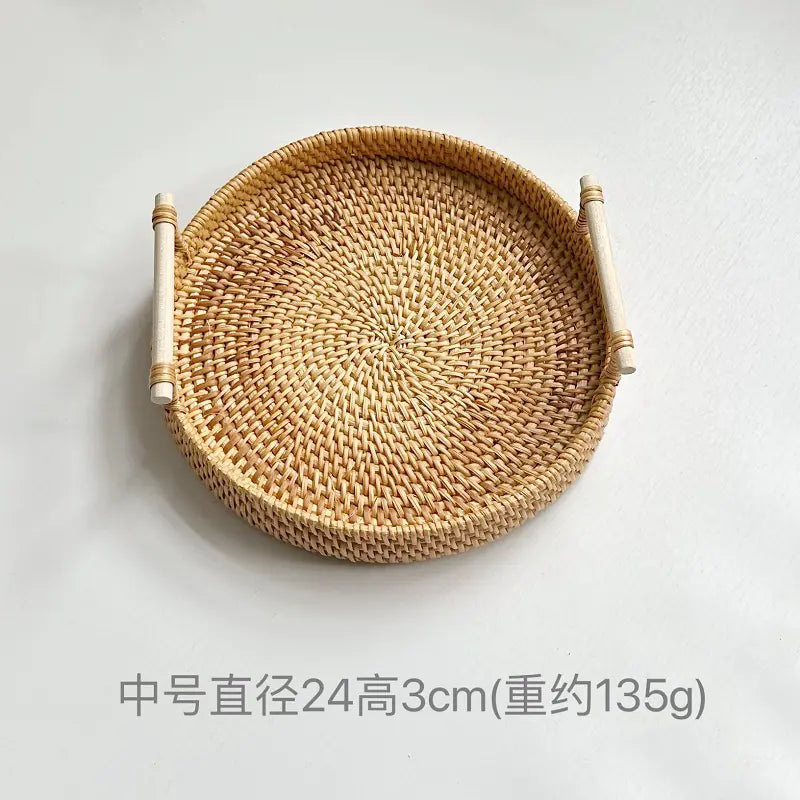 Vietnamese Woven Rattan Basket – Snack Storage (Small)