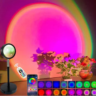 Sunset Lamp with RGB Rainbow Projection