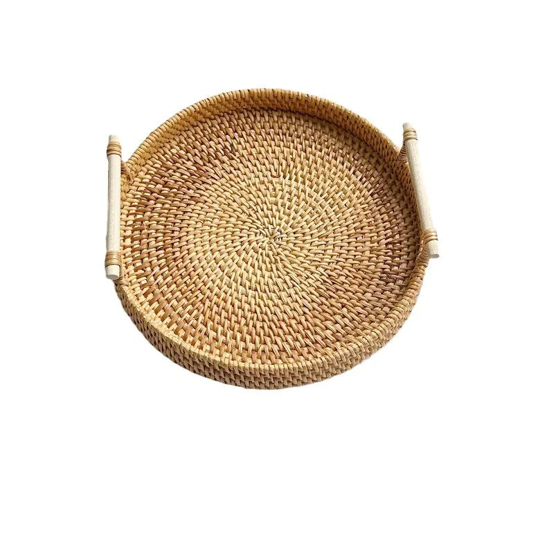 Vietnamese Woven Rattan Basket – Snack Storage (Small)