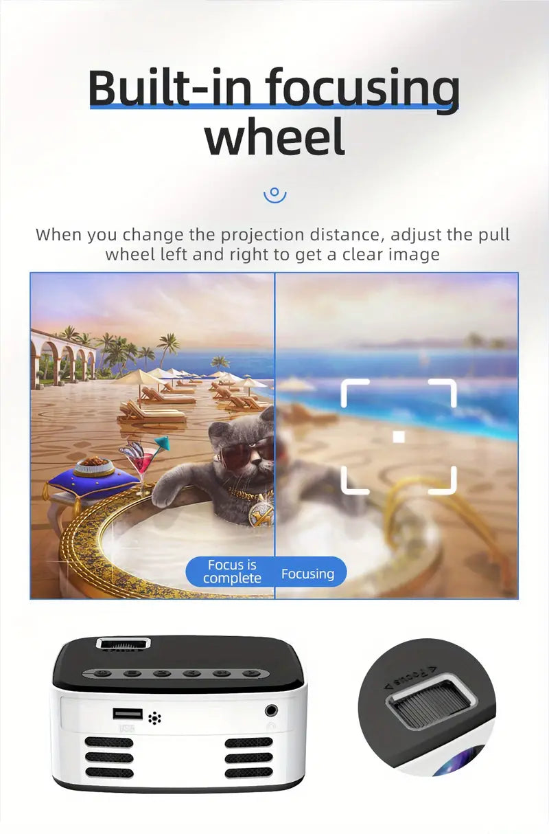 Wireless Mini Projector – Portable for Outdoor or Dorm Use