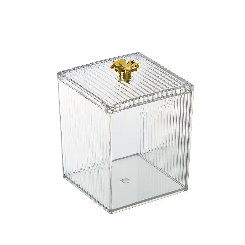 Cosmetic Cotton Swab Storage Box – With Lid