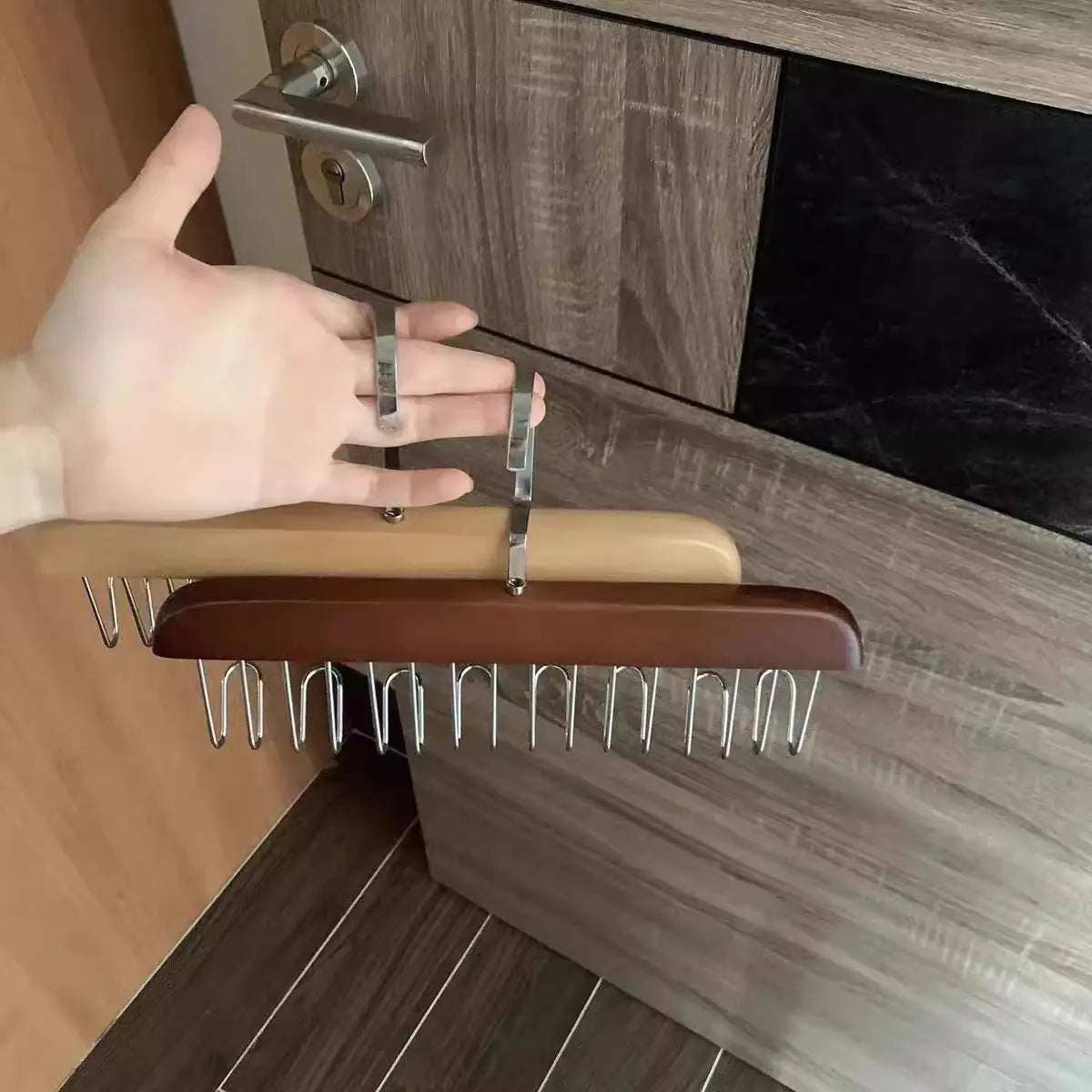 Wooden Multi-Functional Hanger – For Home and Dorm Use