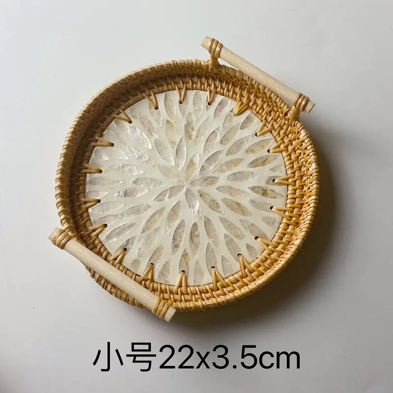 Vietnamese Woven Rattan Basket – Snack Storage (Small)