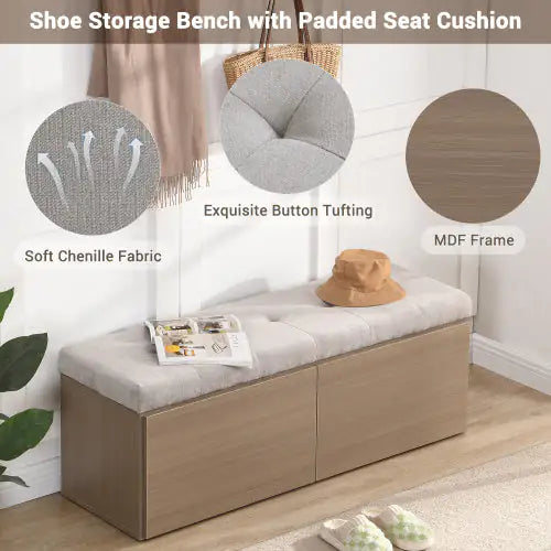 49-Inch Storage Locker Footstool – Multi-Use