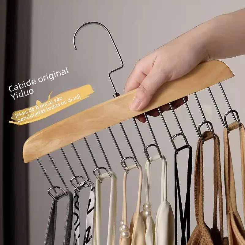 Wooden Multi-Functional Hanger – For Home and Dorm Use