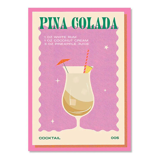 Nordic Cocktail Mojito Juice Canvas Wall Art