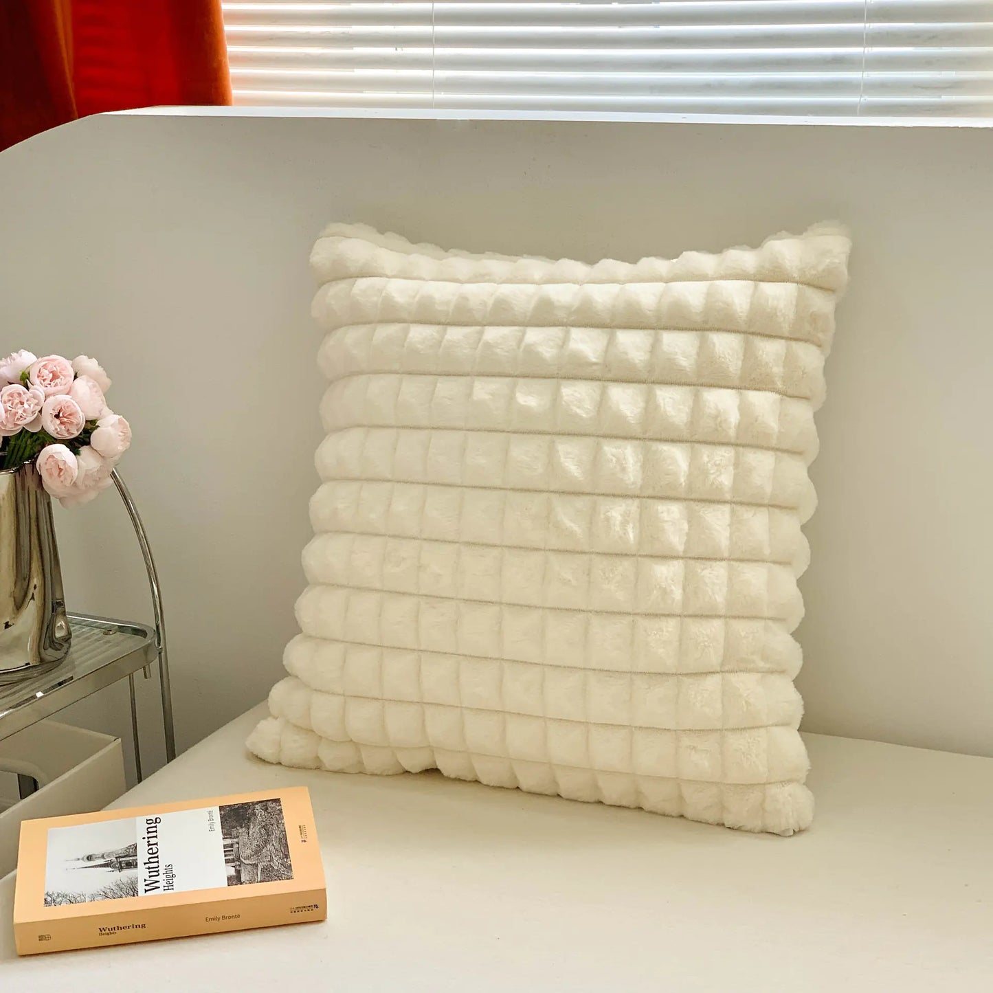 Nordic Cream Floral Embroidered Pillowcase