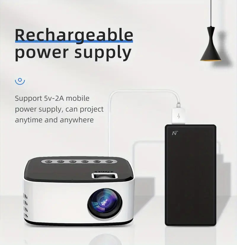 Wireless Mini Projector – Portable for Outdoor or Dorm Use