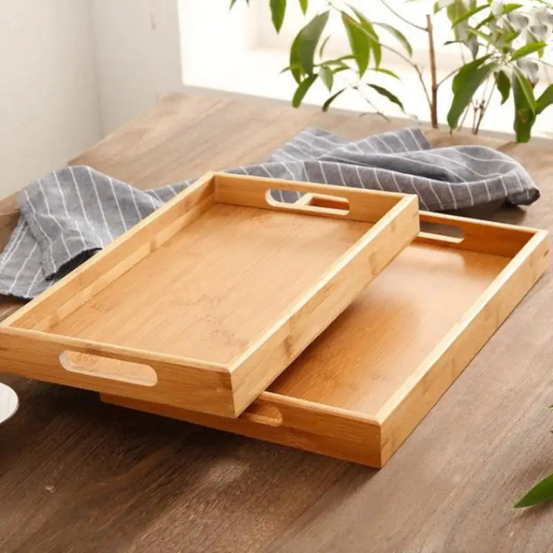 Bamboo Double Ear Tea Tray
