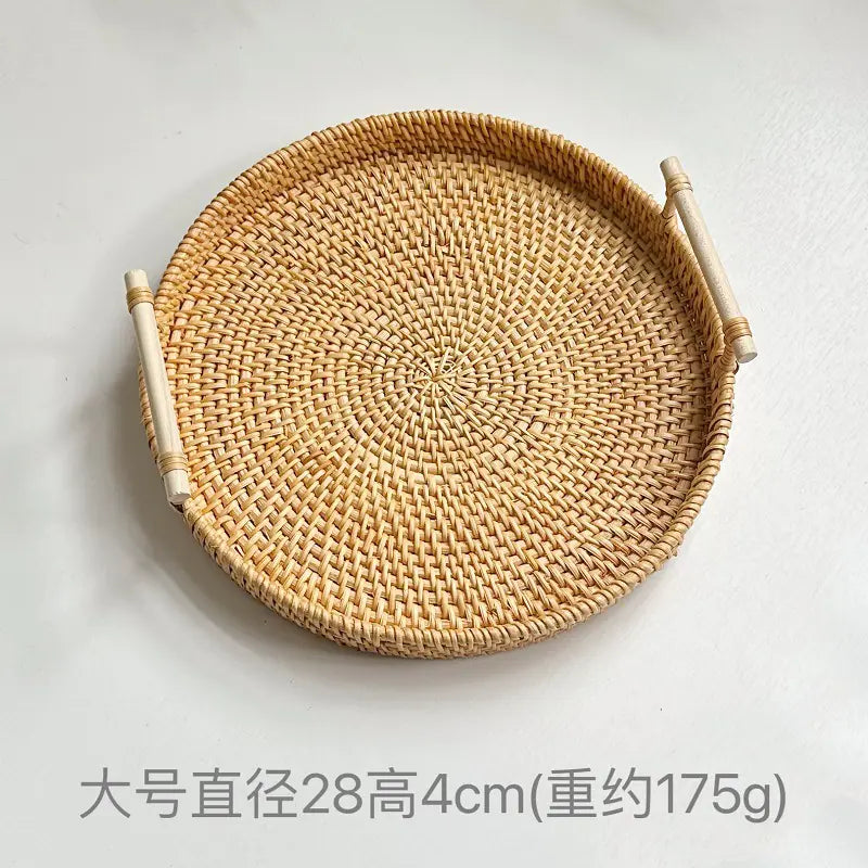 Vietnamese Woven Rattan Basket – Snack Storage (Small)